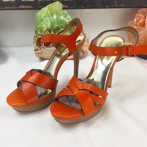 Coach Tangerine High Heel Straps Leather Stiletto